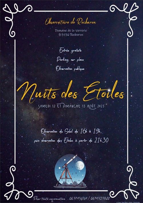 Affiche Nuits des Étoiles (image Coralie Balle)